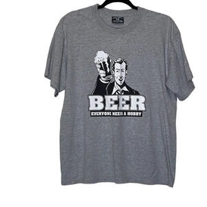 New Steve & Barry's University Sportswear "Beer Everyone Needs a Hobby" Tshirt L
